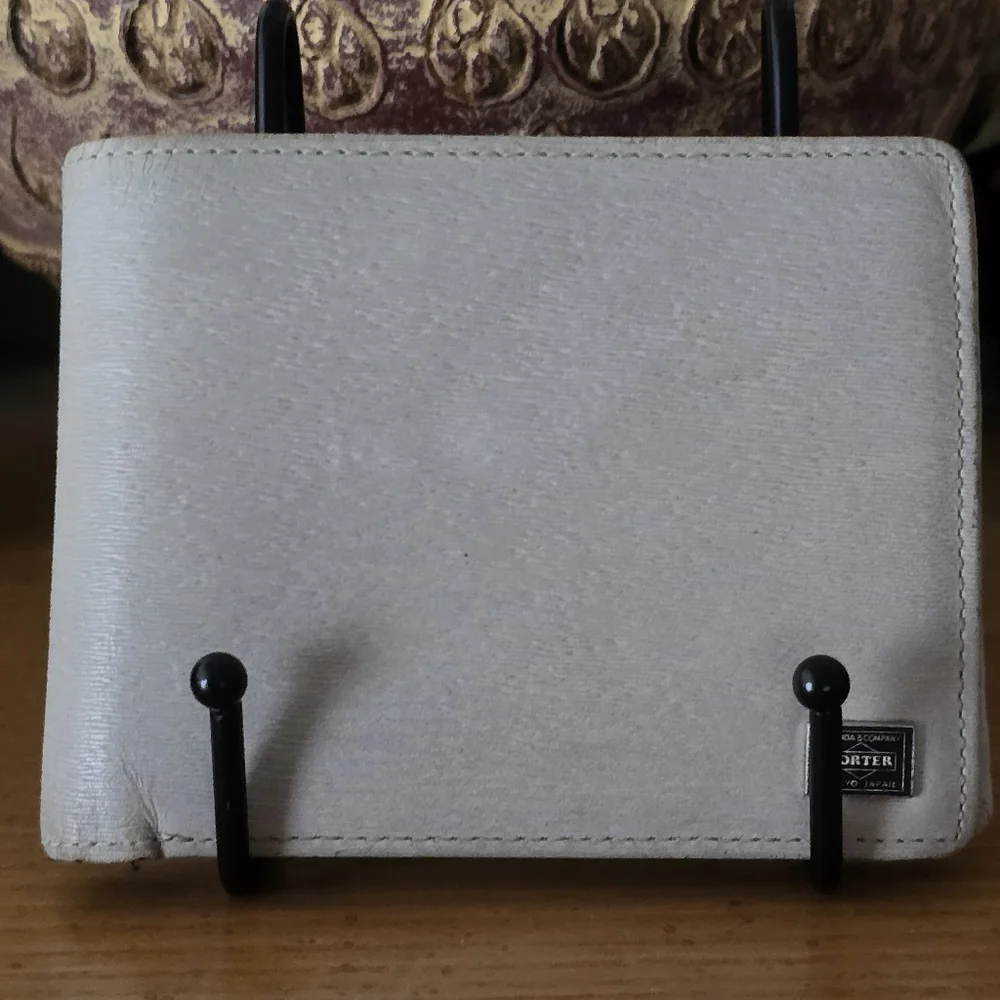 Yoshida & Co Porter Bifold mens Wallet. Light taupe EUC